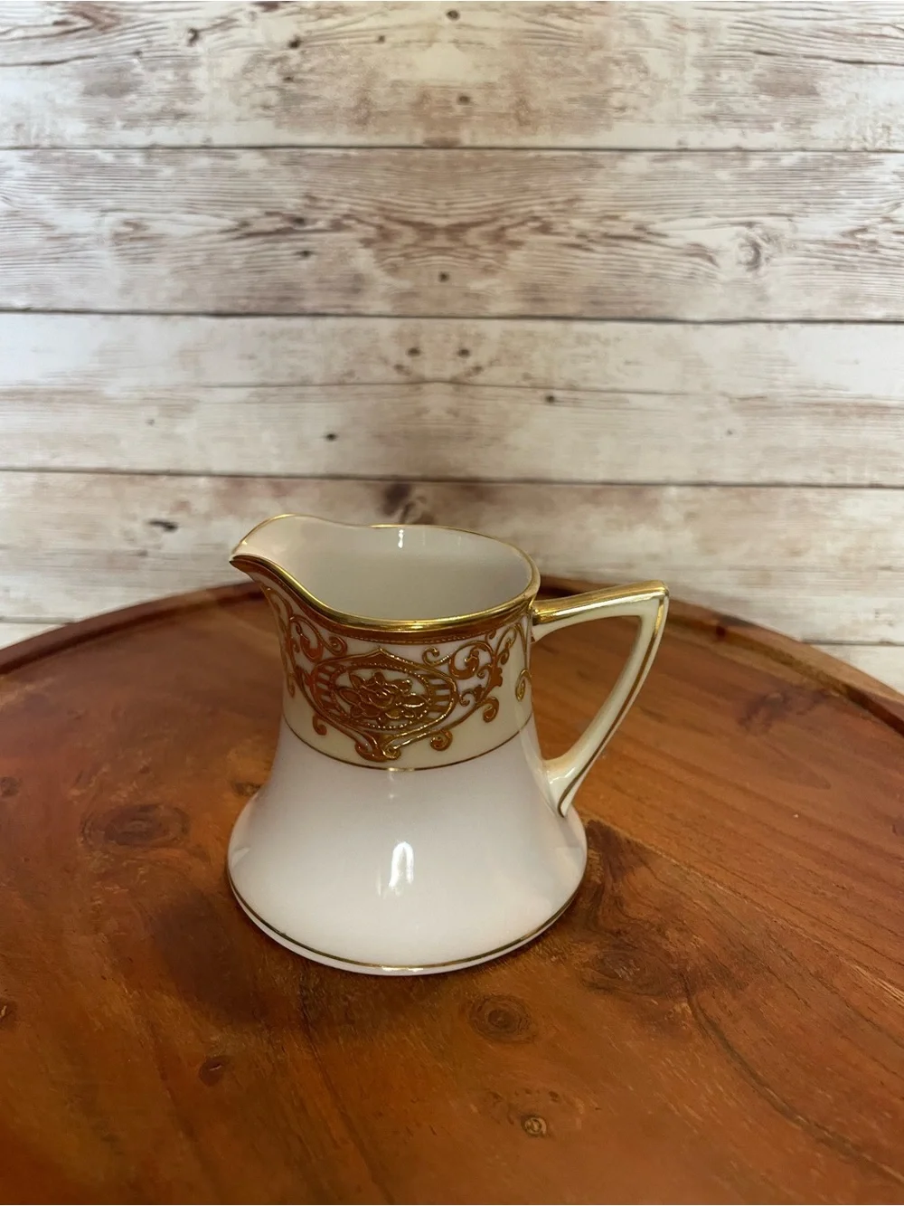 Noritake White Porcelain Coffee Set with Gold Scroll Accents
